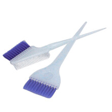 2 pennelli applicatori per mèches in nylon morbido, pettine per tintura per capelli a doppia faccia