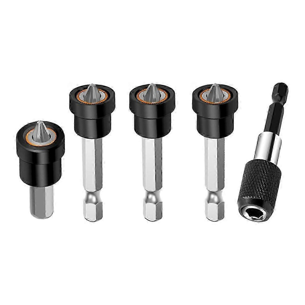 5Pcs Premium Magnetic Drywall Screw Setter- Ph2 Bits Suitable For Plasterboard Sheetrock Screw 1/4 Inch 9421490160806