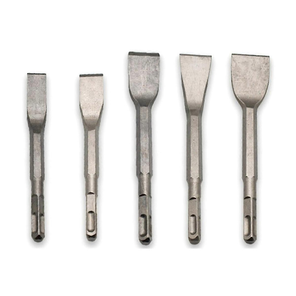 5Pcs Hammer Pick Scraping Chisel Set Wall Slotting Masonry Concrete Drill Bit Tile Flat Point Chisels 9421490161087