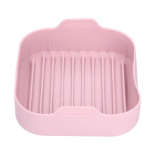 Marmite carrée en silicone de 20,5 cm, réutilisable, résistante à la chaleur, rose (20220)