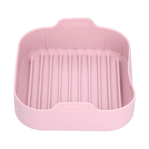 Cestello per friggitrice riutilizzabile in silicone quadrato da 20,5 cm, accessorio resistente al calore,