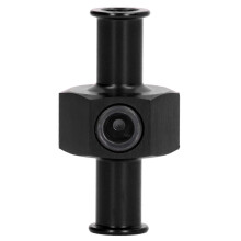 Fuel Pressure Gauge Adapter T Shape 3/8in Hose Port 1/8in NPT Fitting Universal Auto PartsBlack