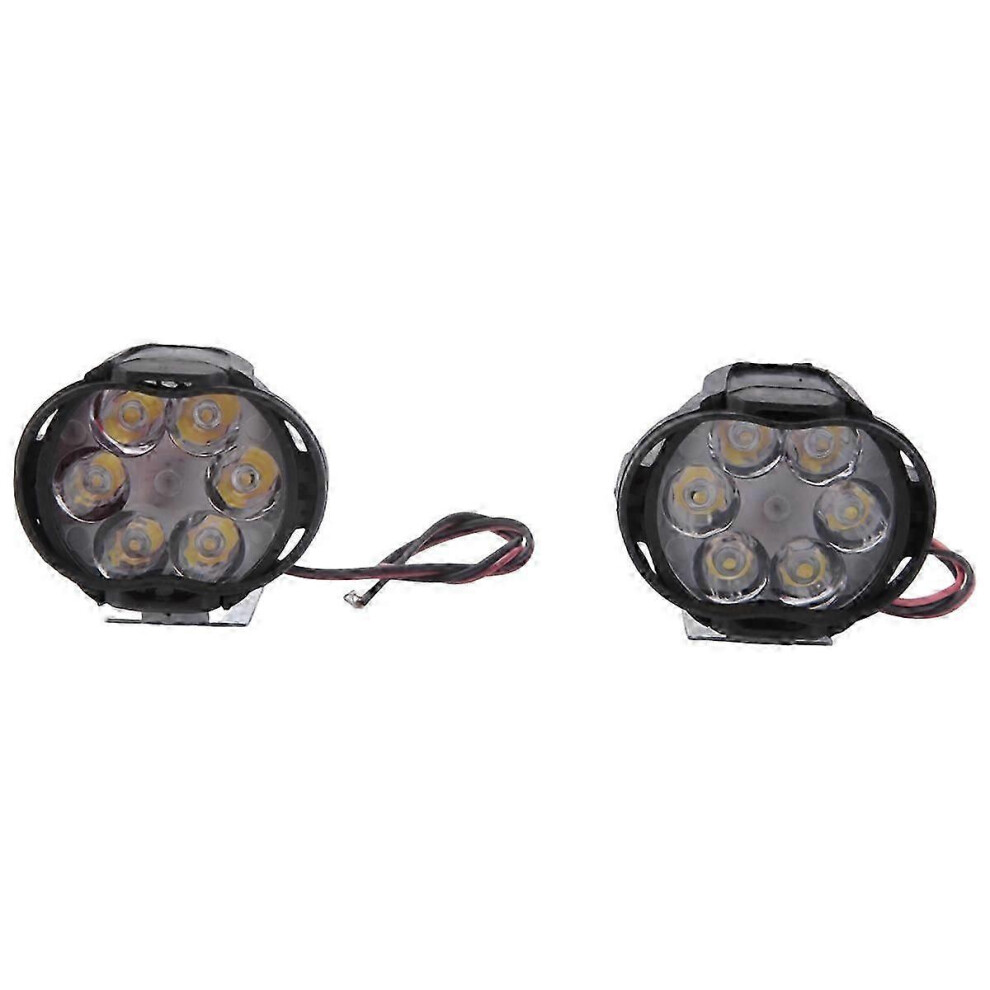 2Pcs 6 Led Motorcycle Head Assembly 10W 1000Lm Universal Scooter Atv Fog Spot 6000K Light 9421490161551