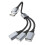 Cable divisor USB, conector de extensión USB/Tipo C macho a 3 hembras, concentrador de puerto USB, datos 1