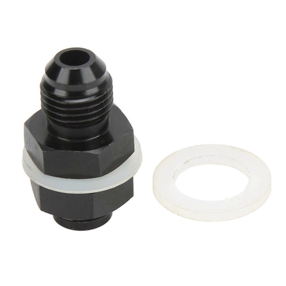 Fuel Cell Bulkhead Fitting With Ptfe Washer Anodized 6061T6 Aluminum Alloy Connector For Most Black 9421490179587