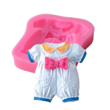 Moule en silicone pour pâtisserie, accessoires de pâtisserie, nœud papillon, vêtements de bébé, fondant,
