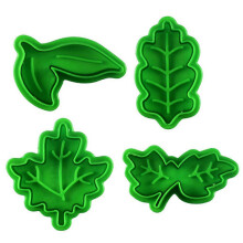 Ensemble d'emporte-pièces en plastique en forme de feuille, moules à biscuits et à ressort, outils de