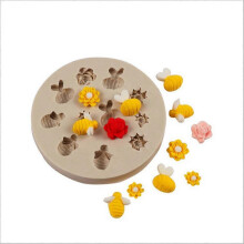 Bee Silicone Mold Honeycomb Fondant Cake Mold Beehive Baking Molds Cake Decorating Mould for Cupcake