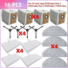 suitable for -Link RV30 / RV20 / RV30 Max / RV20 Max Parts Dust Bag Hepa Filter Side Brush Mop Cloth