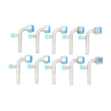 10 pezzi Connettore universale per tubo flessibile CA per auto, in alluminio, adatto per auto, camion,