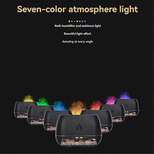 Rock Scent Diffuser Rock Lamp USB Luftfuktare 3D Flame Diffuser eteriska oljor Diffuser Aromaterapi