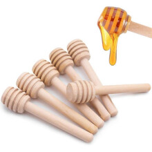 50 stücke Honeycomb Stick 8cm Mini Holz Honig Löffel Sticks Honig Rührer Honig Zauberstab für Honig