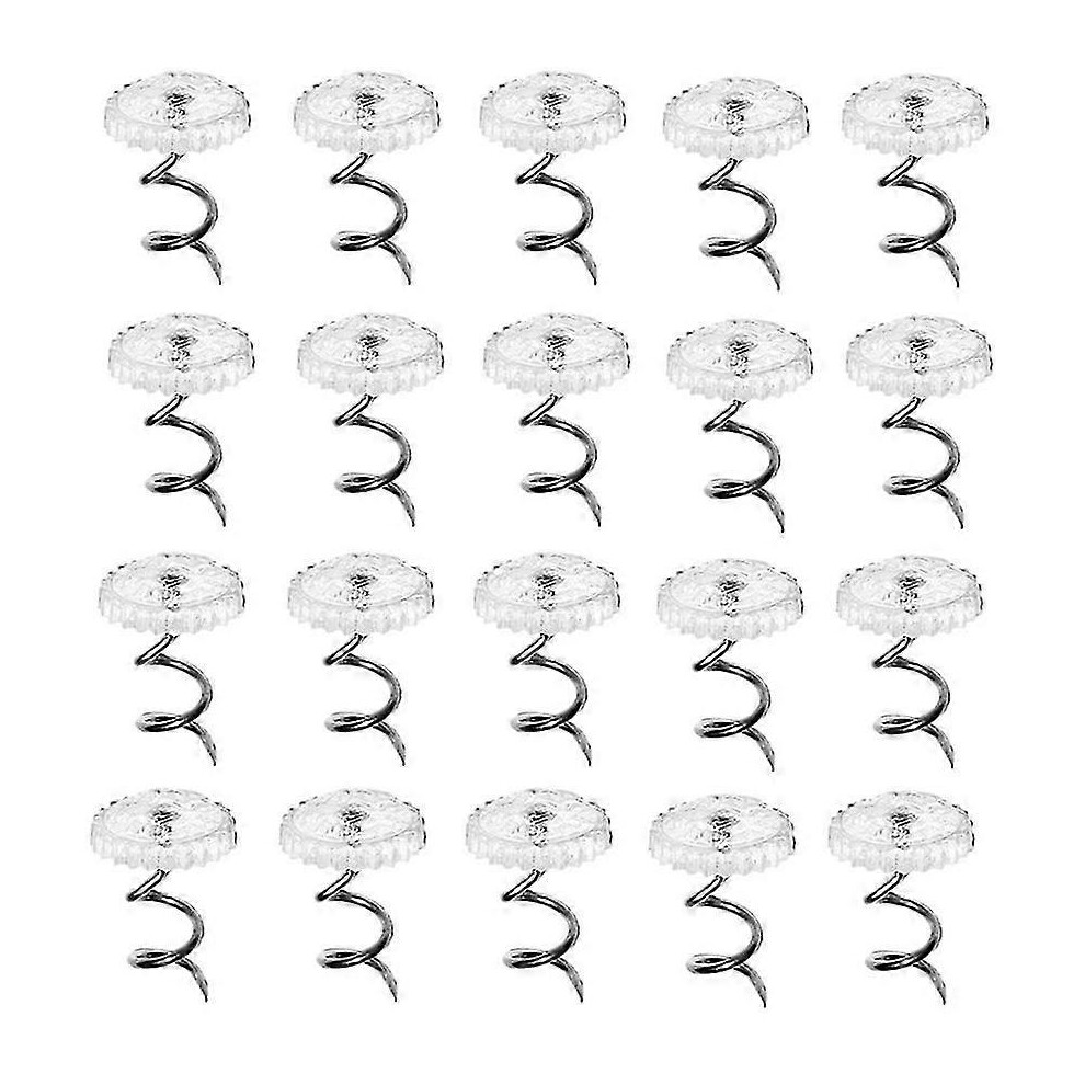Épingles torsadées à tête transparente pour tissus d'ameublement, housses et cache-sommiers, lot de