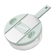 Cortador de verduras multifuncional de acero inoxidable, manual, redondo, para cocina