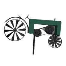 Estaca de jardín, tractor agrícola, ruedas giratorias, vintage, tractor con molino de viento, carro