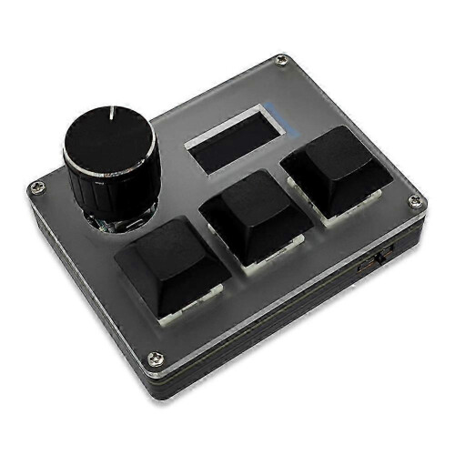 3-Key Wired Custom Keyboard Blue Axis Switch OSU Gaming Keyboard with Knob Screen RGB Copy Paste Shotcut