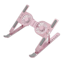 Metalen aluminiumlegering RGB LED-lamp 2 koelventilatoren Notebook Laptopstandaard Houder Beugel Bureau