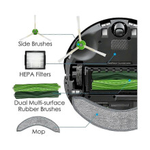 18PCS for Combo J7+ Robotic Vacuum Cleaner Accessories Rubber Brushes HEPA Filters Side Brush Mop C