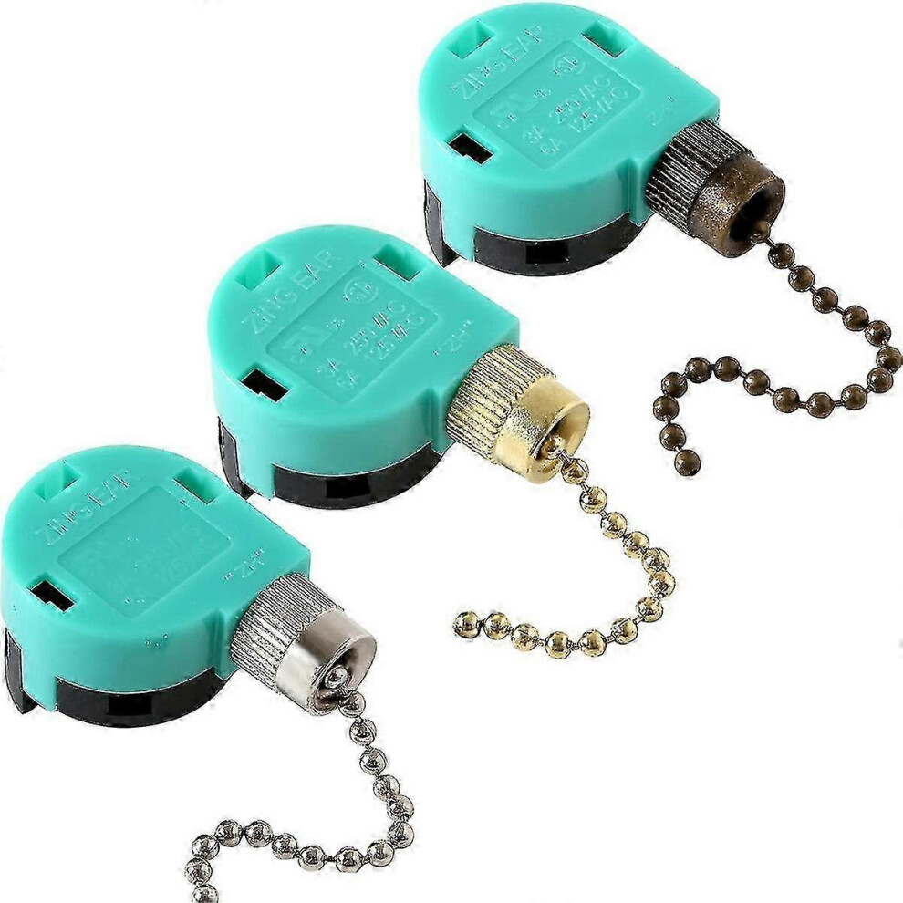 Applicable To 3Pcs Ze-268S6 Ceiling Fan Switch 3 Speed 4 Wire For Ceiling Fans And Wall Lights Pull 9421490186776