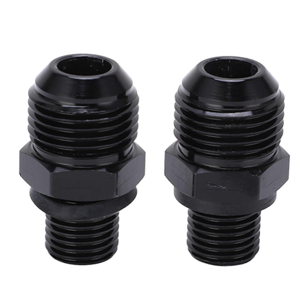 1 Pair 8Anx1/4Nps Aluminium Alloy Transmission Oil Cooler Adapter Fitting Replacement For Gm Turbo 350 9421490183331