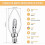 Applicable to E14 28W Halogen Candle Bulb Dimmable, Clear Glass C35 E14 SES Small Edison Screw Bulb, 2
