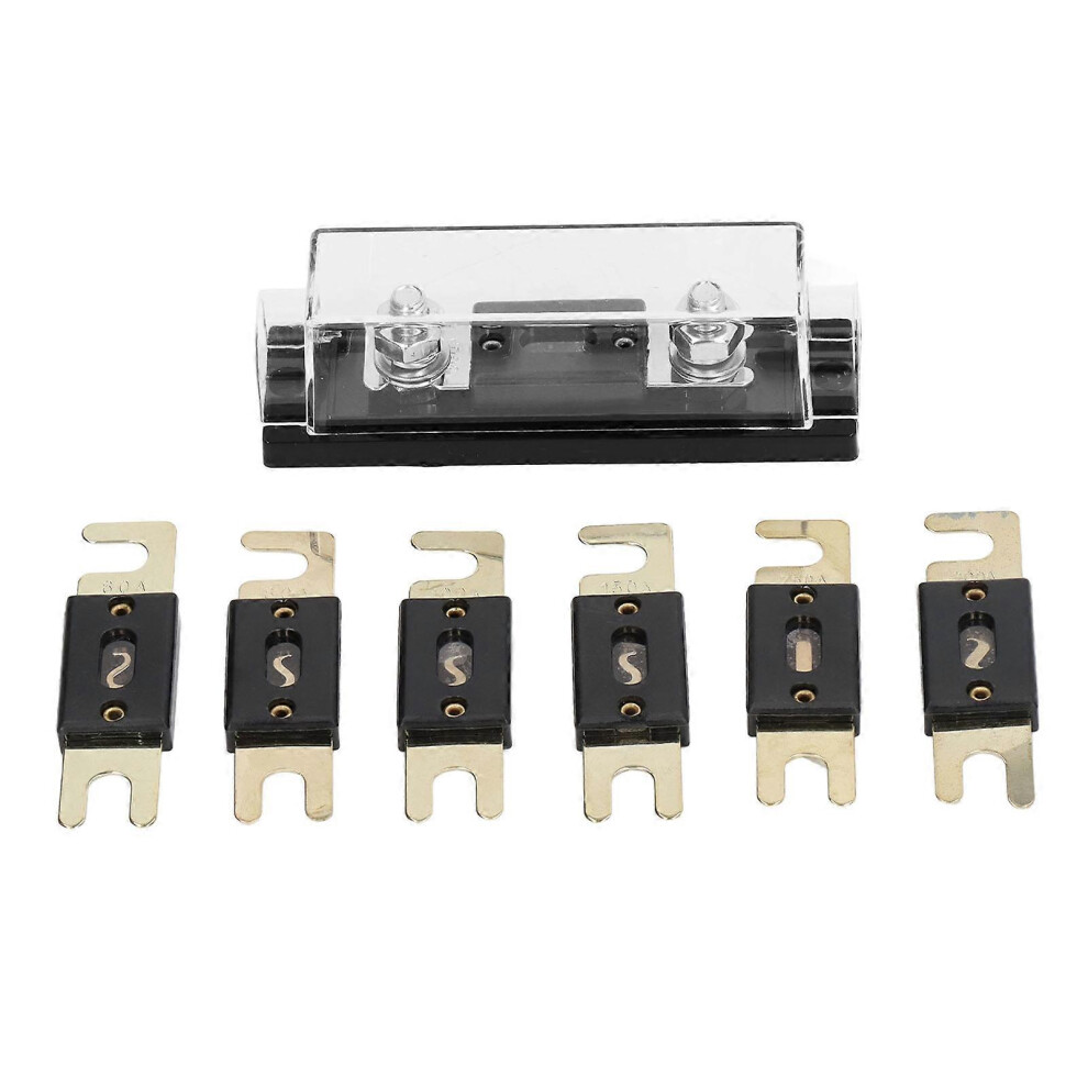 Car Audio Fuses Holders 300A Video System Anl Fuse Block Set With 6 Fuses For Rv Yacht Ship Agricultural 9421490196768