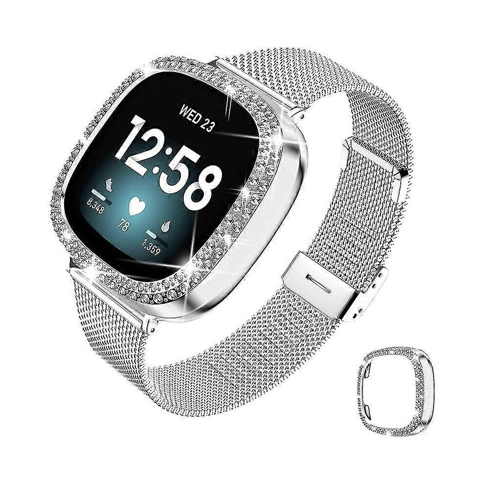For Watch Band Bracelet Watch Strap Wrist Strap With Watch Cover Case For Fitbit Versa 3/Fitbit Sense 9421490187346