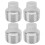 4 Pcs Square Head Plug 316 Stainless Steel 26.5mm Pipe End Cap Fitting Coupler Connector 1