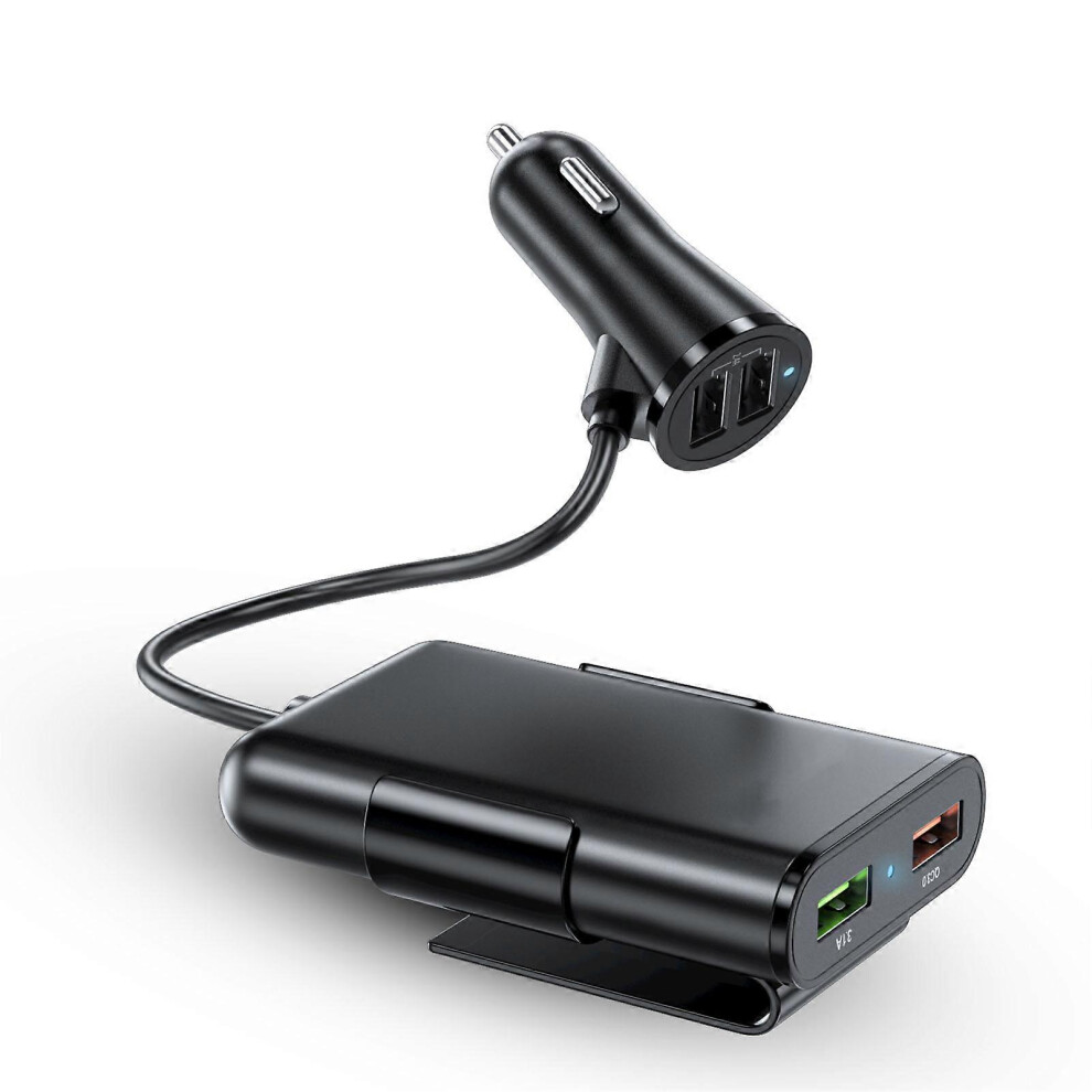 Car Charger Qc3.0 Fast Charging 4Usb Indicator Cigarette Er Charger Adapter For 12V24v Car Light 9421490196966