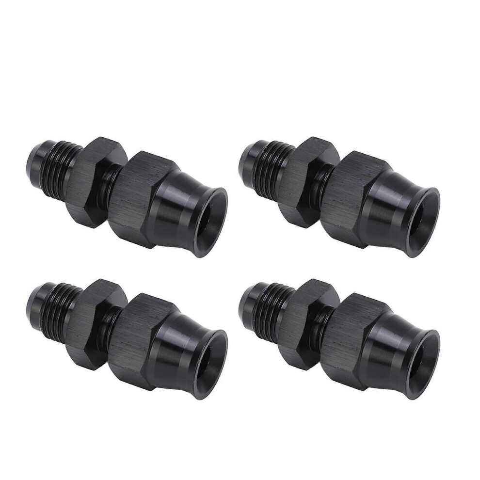 4Pcs An6 Adapter Male Thread Aluminium Alloy Leakage Proof With Brass Ferrule For Liquid Gas Diesel 9421490183393