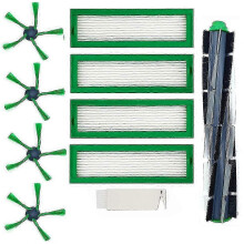 Replacement Roller Brush Side Brushes Hepa Filter Suitable for Vorwerk Kobold Vr200 Vr300 Robot Vacuum