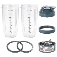Lämplig för 7 delar Nutribullet Blender Cups & Bladersättningsset 32Oz Huge Cup Kompatibel för