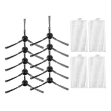 10 Side Brushes + 4 Filters Compatible With Ariete Briciola 2711 2712 2713 2717 Walkbee