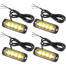 4x Penetration Lichter Mit 4 Leds 12/24v Orange Led Beacon Flash Lichter Notfall Alarm Licht Strobe
