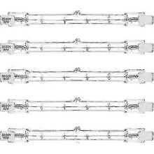 5 Stück 500 W R7s Linear-Halogen-Flutlicht J118, 500 W, doppelseitig, Sicherheitsglühbirne, 118 mm Länge