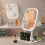 Makeup mirror light bulb thin LED makeup mirror HD with three-color light mirror portable folding fill 2