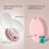 Magnifying mirror 9x9x1.8cm USB rechargeable battery powered foldable switch touch makeup mirror with 2