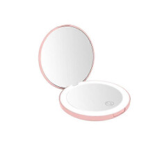Vergrotende spiegel 9x9x1.8cm USB oplaadbare batterij aangedreven opvouwbare schakelaar touch make-upspiegel