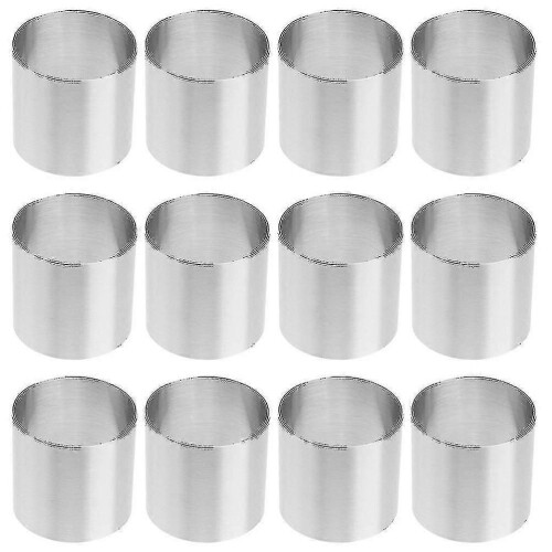 12 Pcs Kuchen Ring Formen Edelstahl Mousse Form Runde Kuchen Machen Form