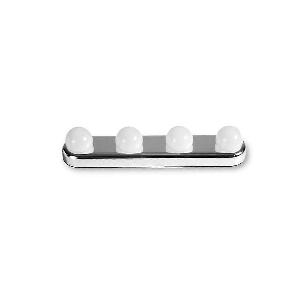 1pc Portable 4 LED Bulbs Makeup Mirror Light Wall Mounted Battery Powered Dressing Table Vanity Light