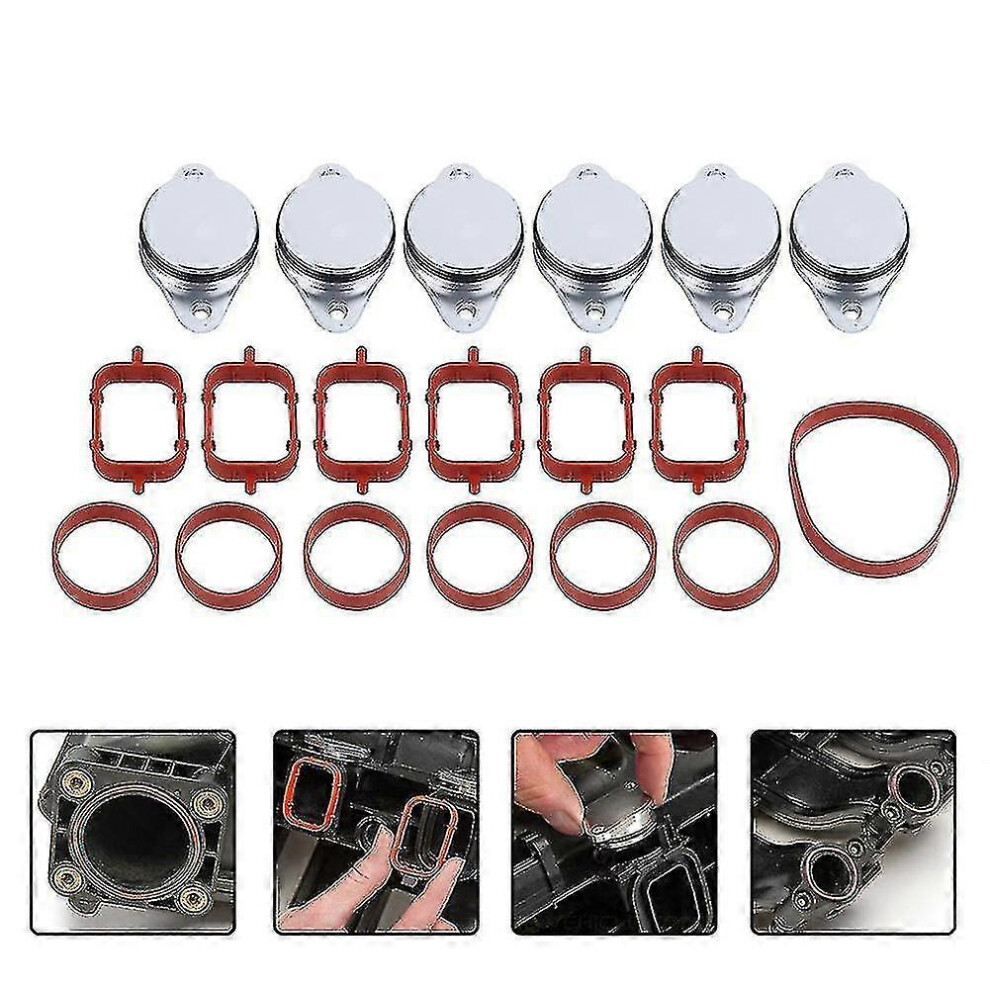 6X 33Mm Diesel Swirl Flap Blanks Bungs Intake Gaskets Kit For Bmw 320D 330D 520D 525D 530D 730D 9421490198502