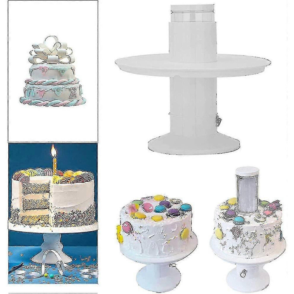 Présentoir à gâteaux surprise 2 en 1 pour anniversaire d'enfant avec anneau de traction - CDSX