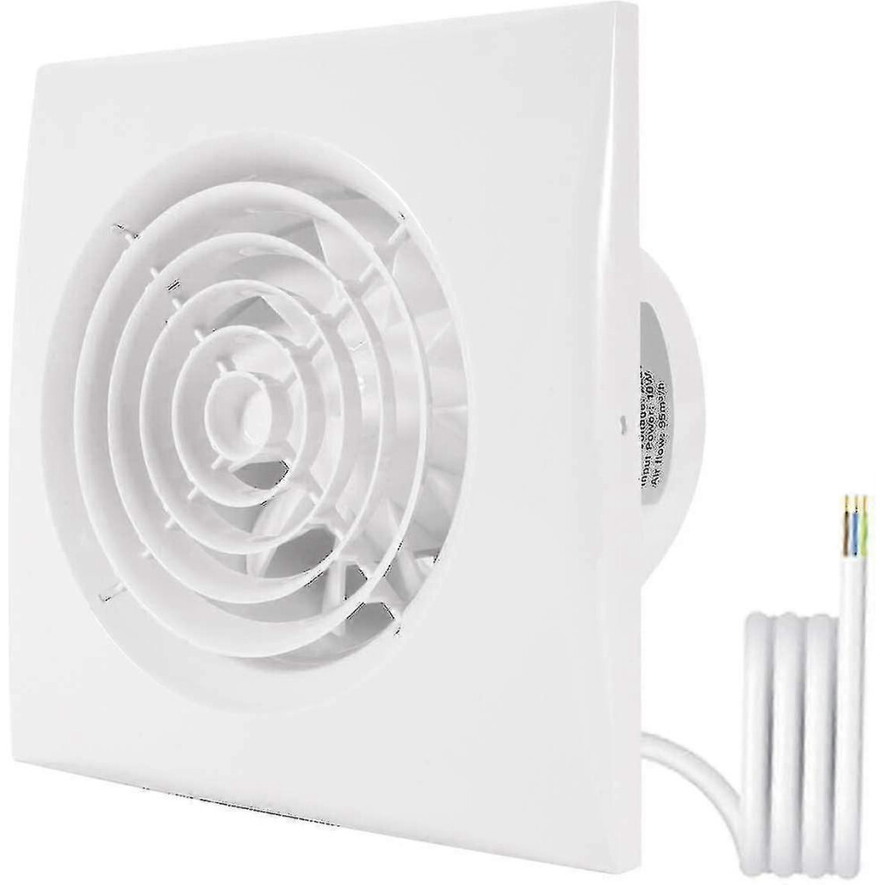 Extracteur d'air de salle de bain 100 mm - Ventilateur de plafond et de mur compatible avec la salle