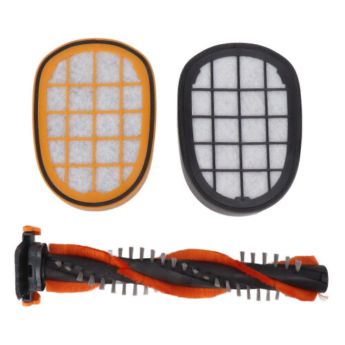 Vacuum Roller Brush Yellow Black Filter Replacement Vacuum Clerner Accessory Replacement Parts Kit for