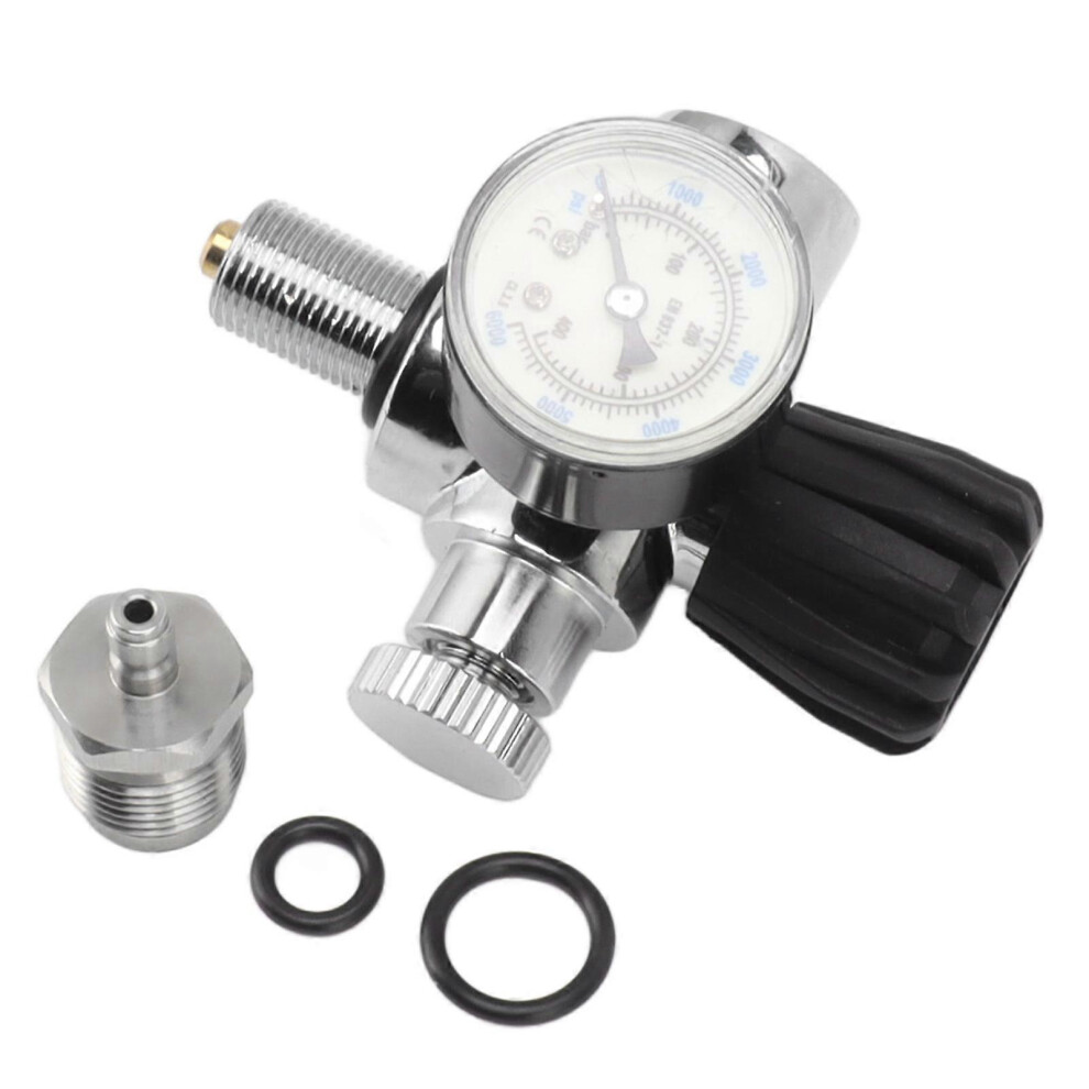 6000Psi 400Bar Diving Tank Pressure Gauge M18x1.5 Scuba Diving Tank Pressure Gauge Double Scale Luminous 9421490204074