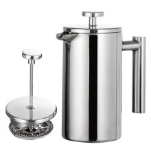 Cafetière à piston 1000 ml en acier inoxydable à double paroi isolée - cdsx