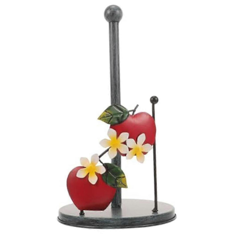 Paper Towel Holder Countertop, Tissue Holder Kitchen Roll Paper Stand Organizer Metal Farmhouse Red