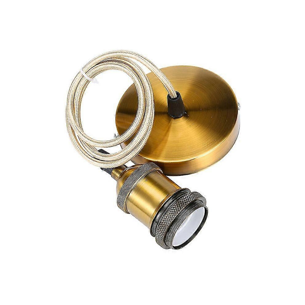 Pendant Metal Hanging Lamp E27 Lamp Sockets With Cable, Lamp Socket Adjustable 90Cm Braided Light/Bronze 9421490206627