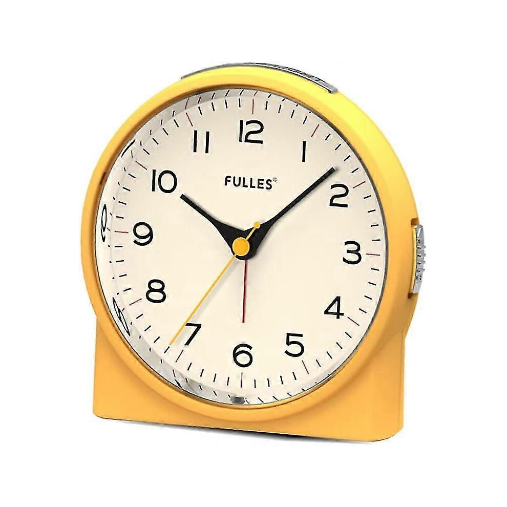 Silent Analog Alarm Clock Non Ticking,Heavy Sleepers,Snooze, 6 Wake Up Sounds,Battery Operated And Light