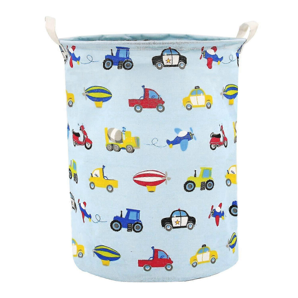 Grand panier à linge en toile, panier à linge cylindrique en tissu imperméable, panier de rangement